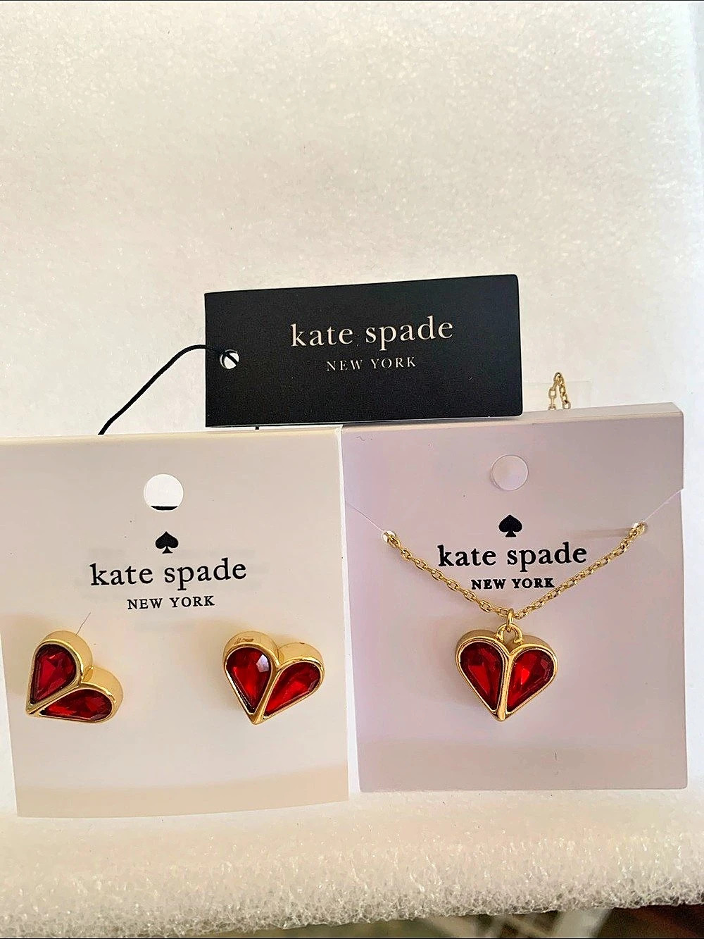 kate spade Red Heart Jewelry Set NWT